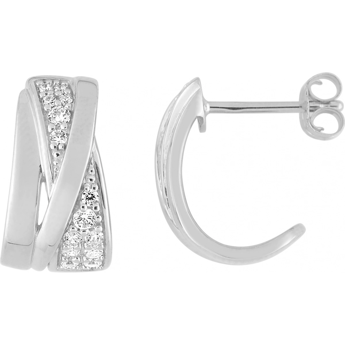 Earrings pair w. cz rh 925 Silver  Lua Blanca  335901.1.0