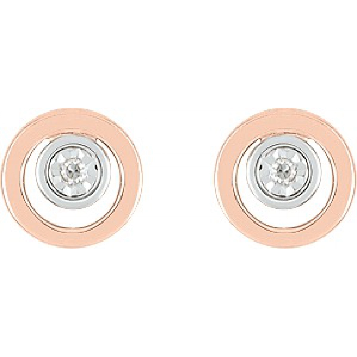 Earrings pair w. diam 0.01ct 18K 2TG  Lua Blanca  QM214RB4.0