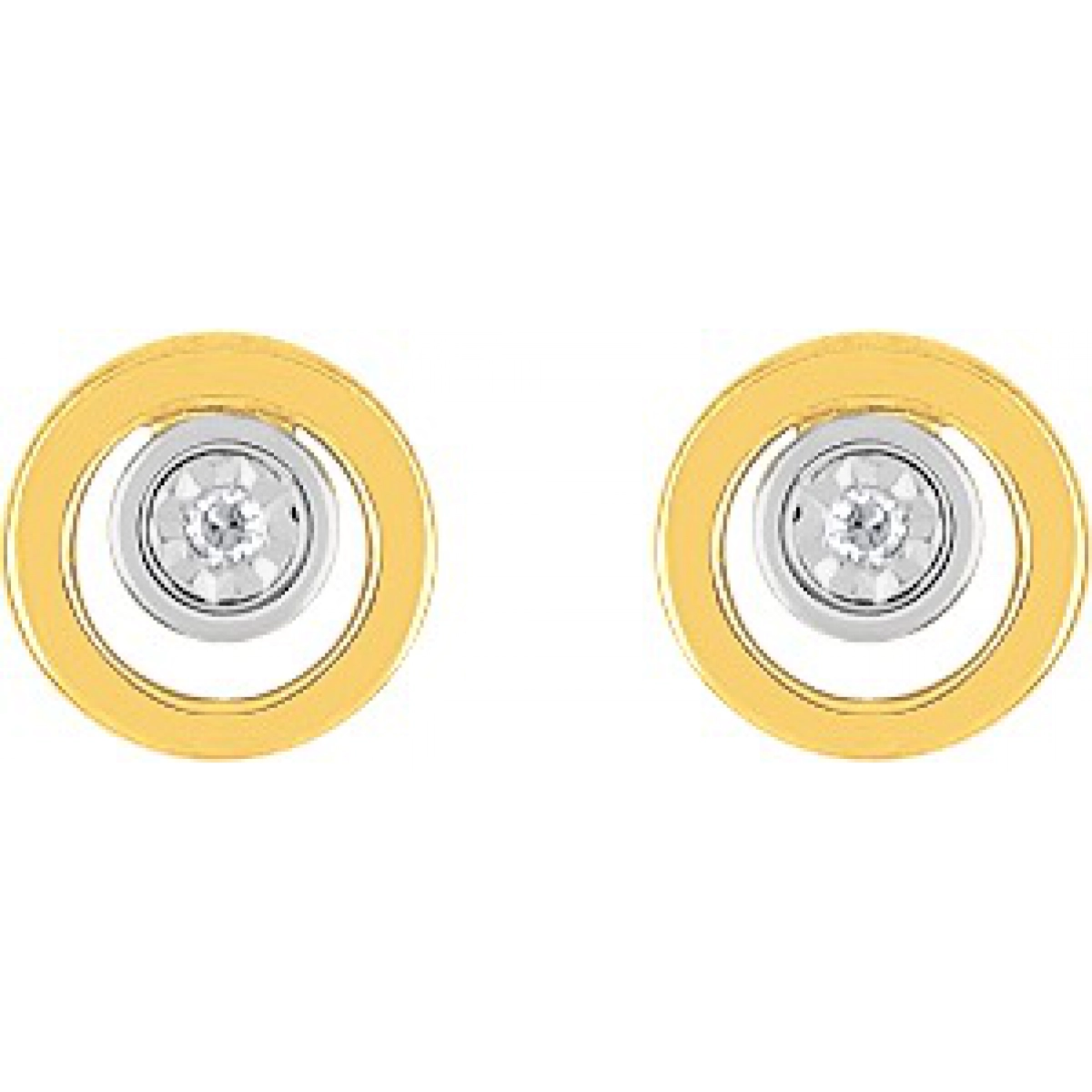 Earrings pair w. diam 0.01ct GHP1P2 18K 2TG  Lua Blanca  QM214BB4.0