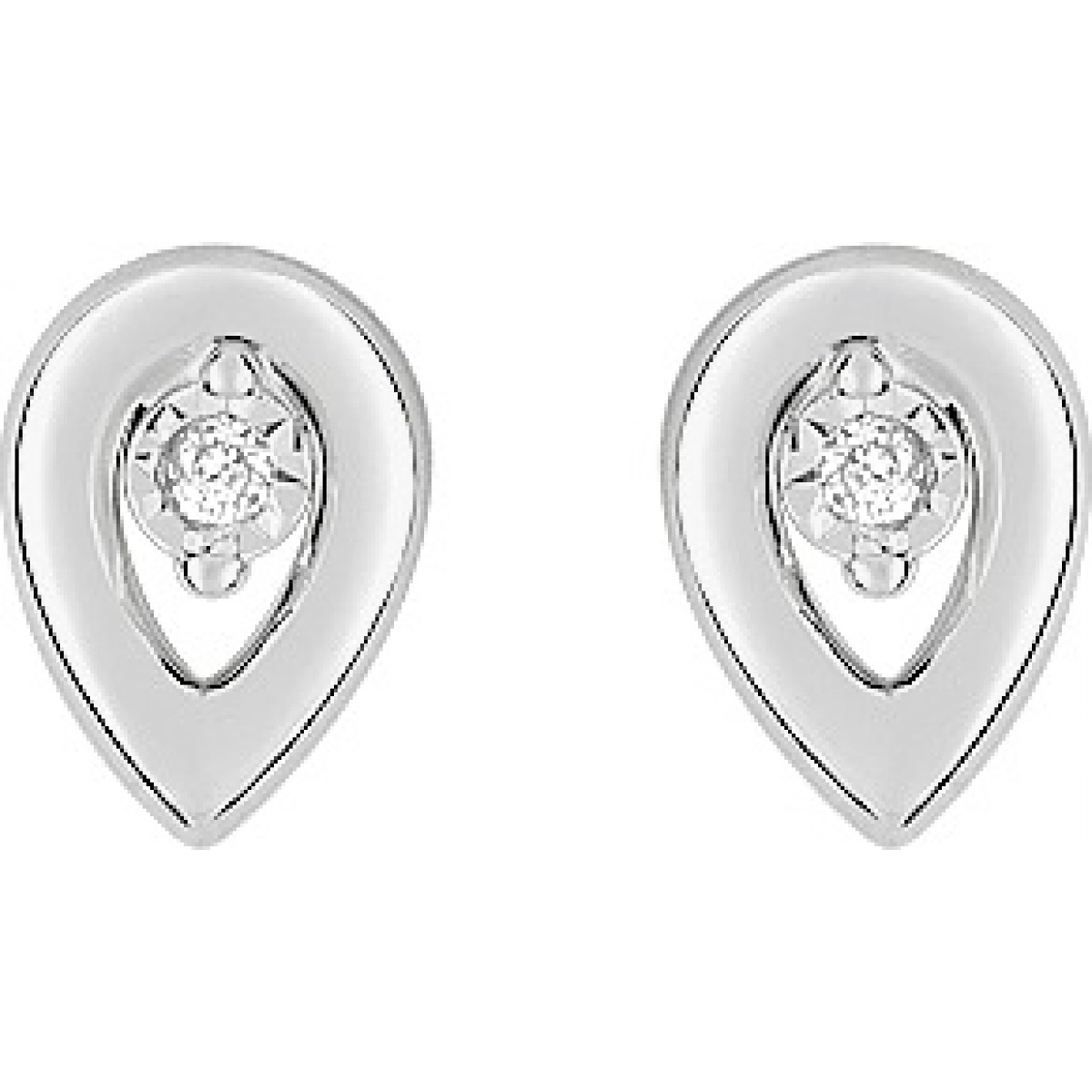 Earrings pair w. diam 0.03ct 18K WG Lua Blanca  QM205GB4.0