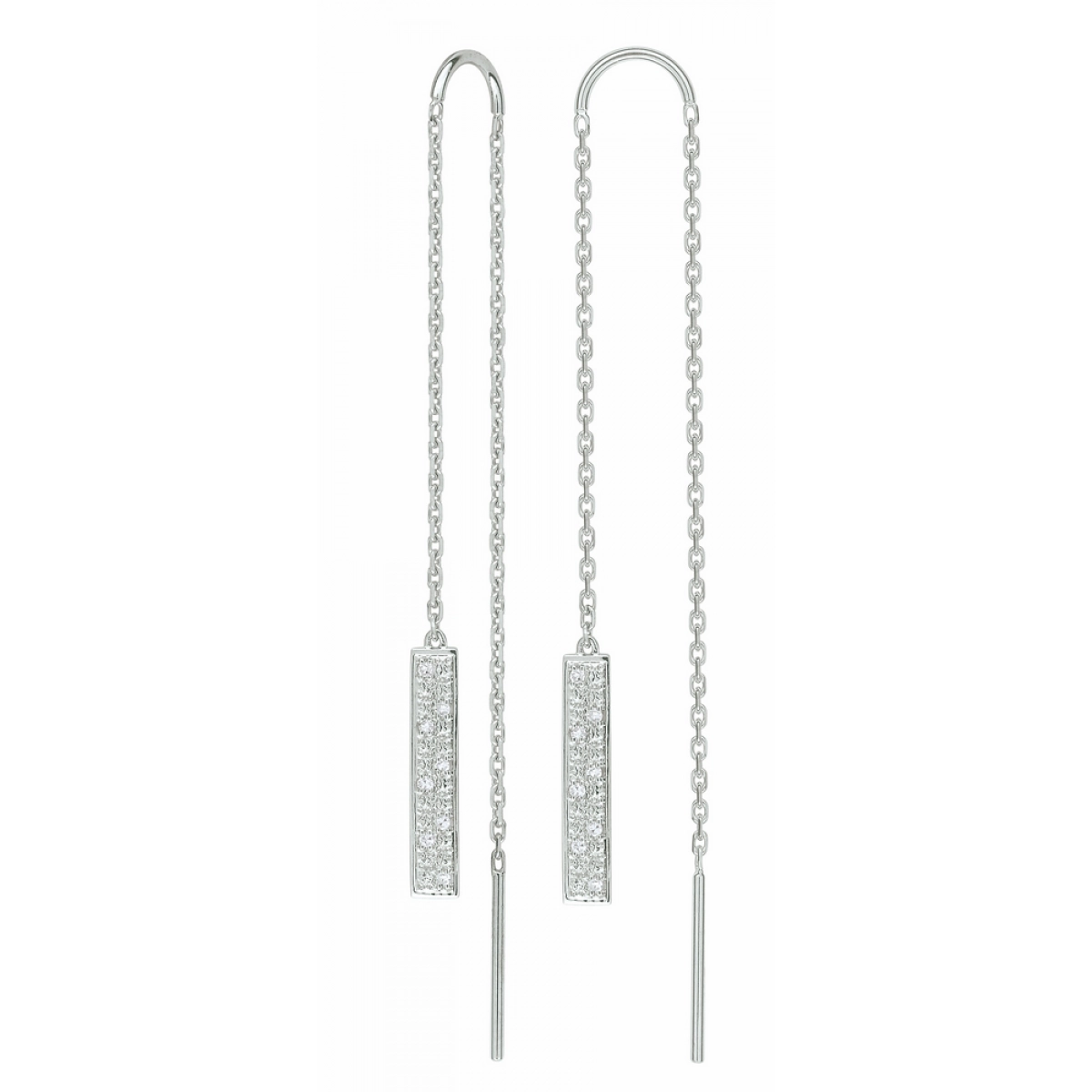 Earrings pair w diam 0.048ct 18K WG  Lua Blanca  S18.31103.0