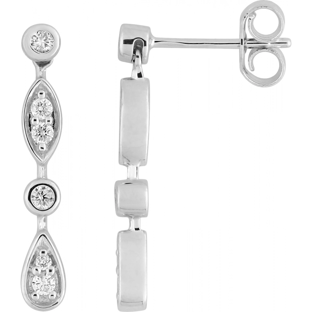 Earrings pair w. diamonds GHP 9K WG Lua Blanca  310676.20 