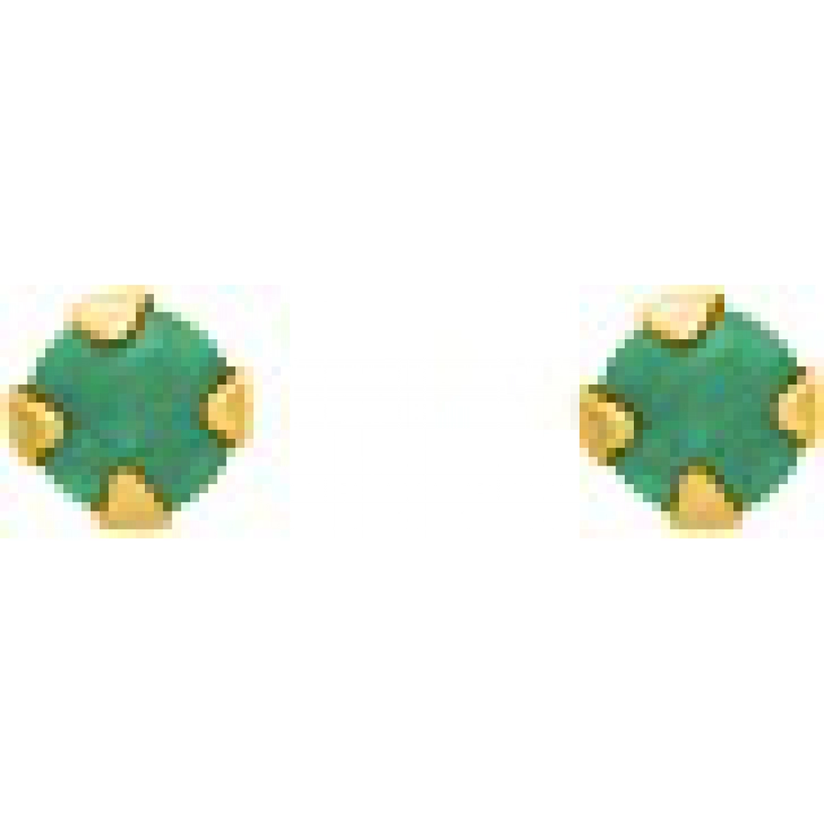 Earrings pair w. emerald 18K YG  Lua Blanca  8035.2E.0