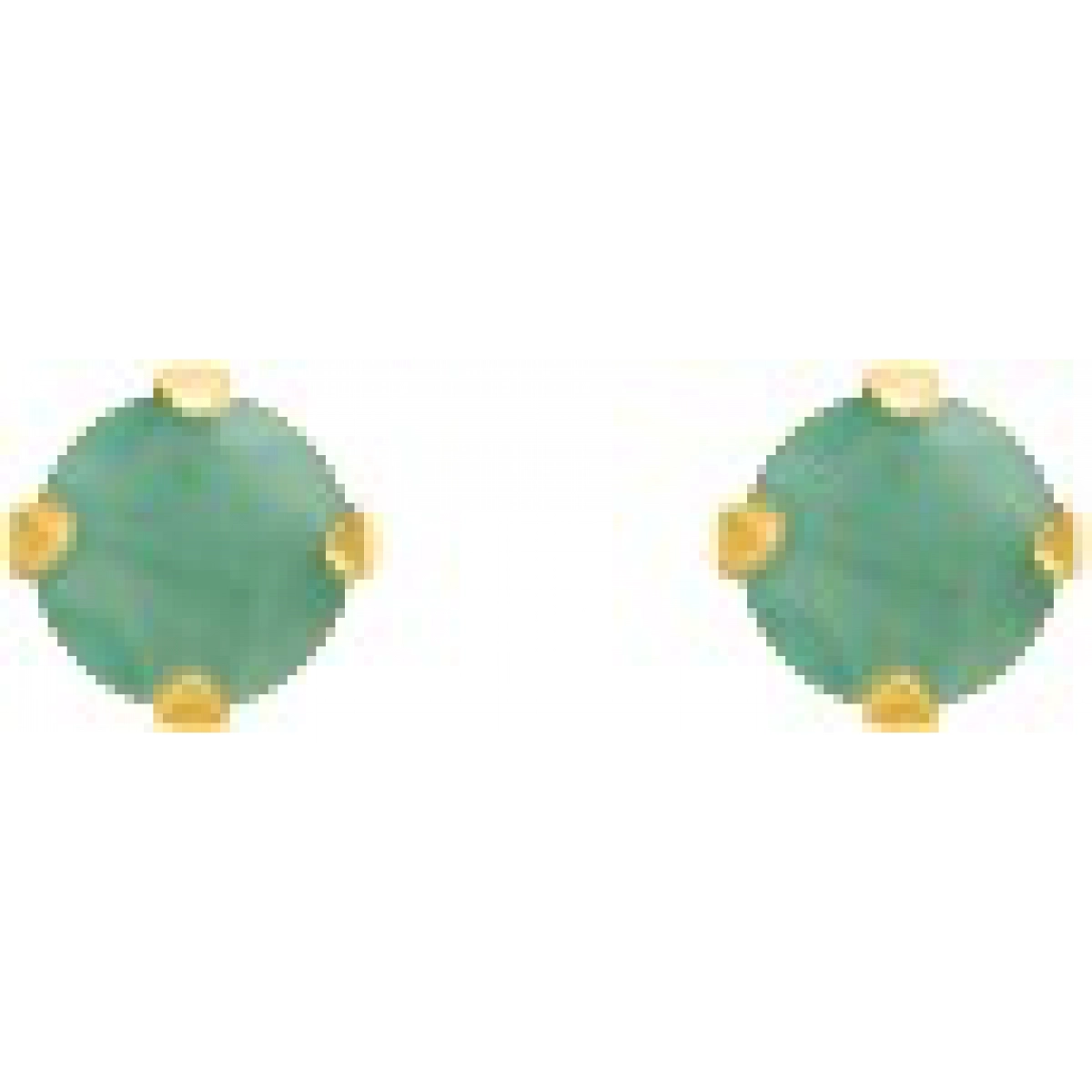 Earrings pair w. emerald 18K YG Lua Blanca  8035.3E.0