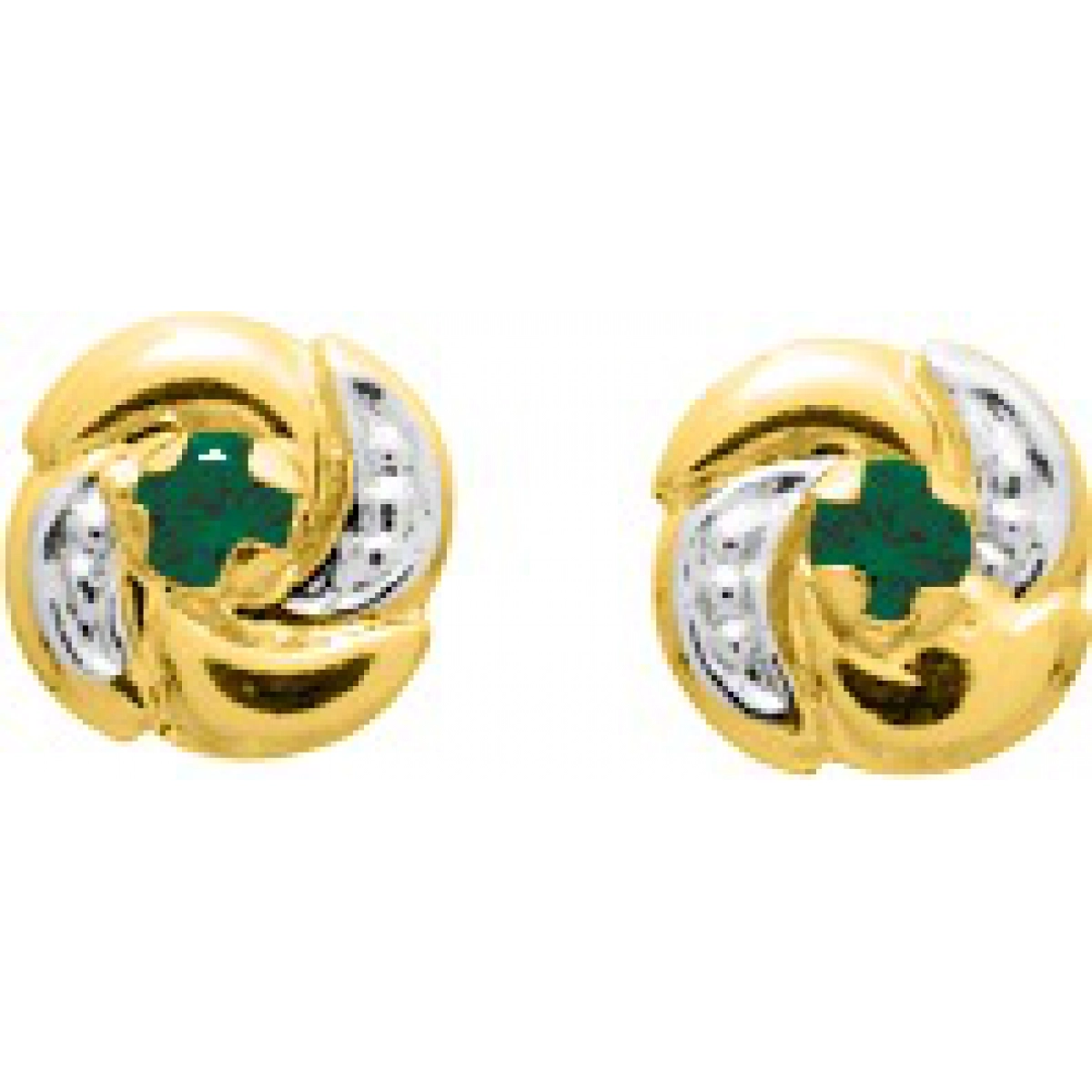 Earrings pair w. emerald rh18K YG  Lua Blanca  8361E.0