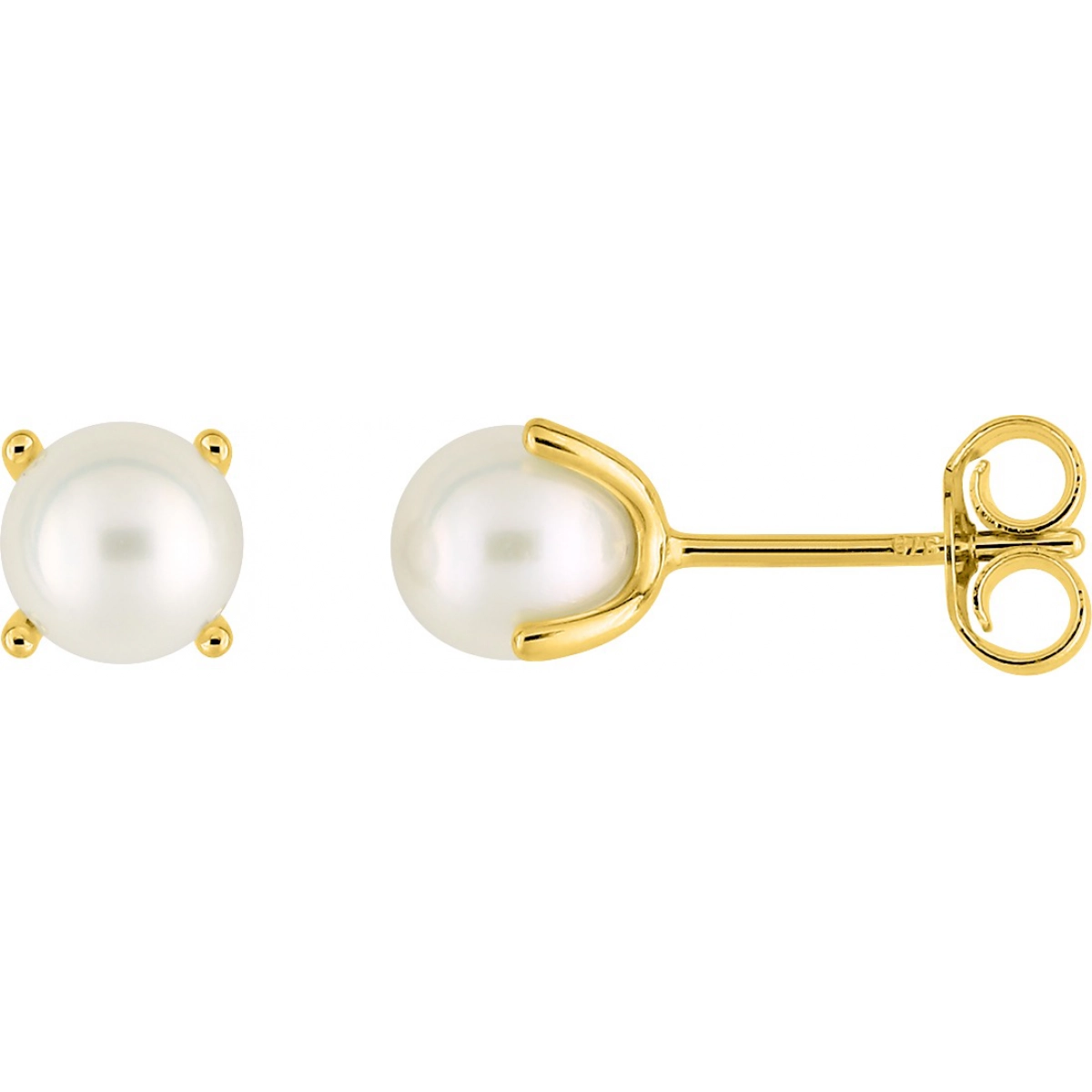 Earrings pair w. cultured FW pearl 9K YG  Lua Blanca  297159.P0.0