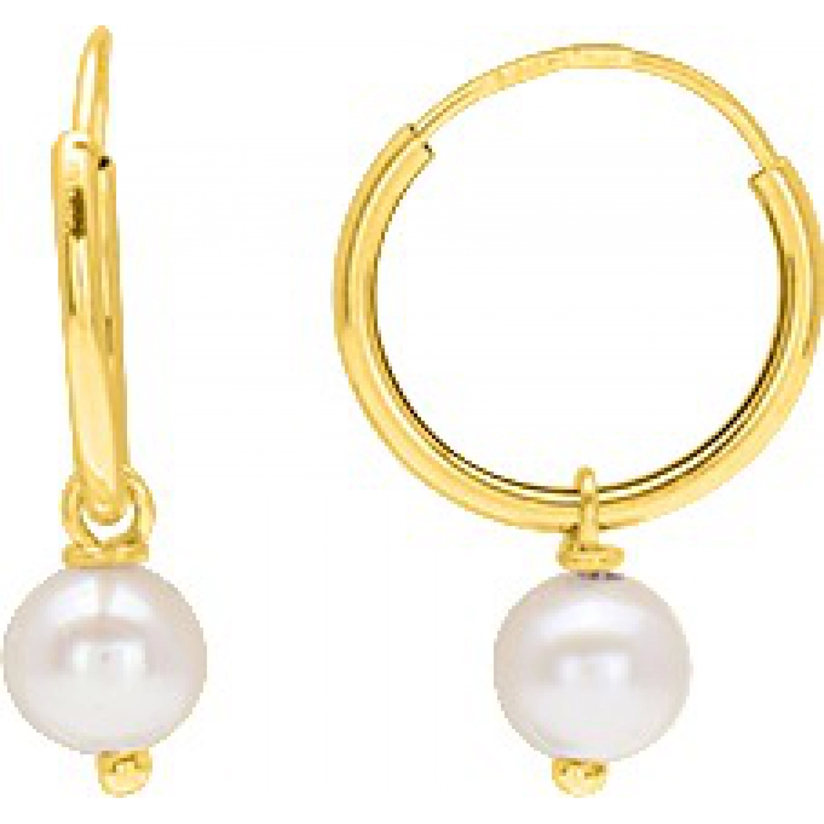 Earrings pair w. FW cult. pearl 9K YG  Lua Blanca  9K2651108.0