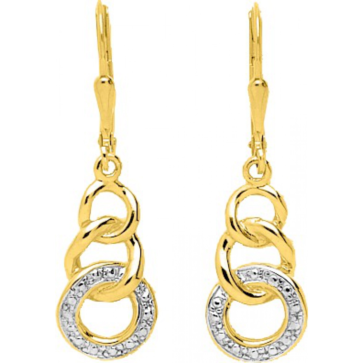 Earrings pair w. rhod 18K YG  Lua Blanca  1870.0