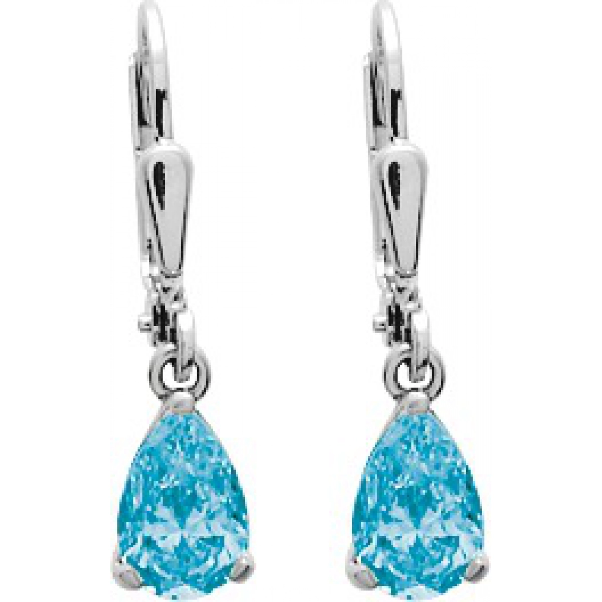 Earrings pair w. tr.Blue Top 18K WG  Lua Blanca  8213.2GT.0