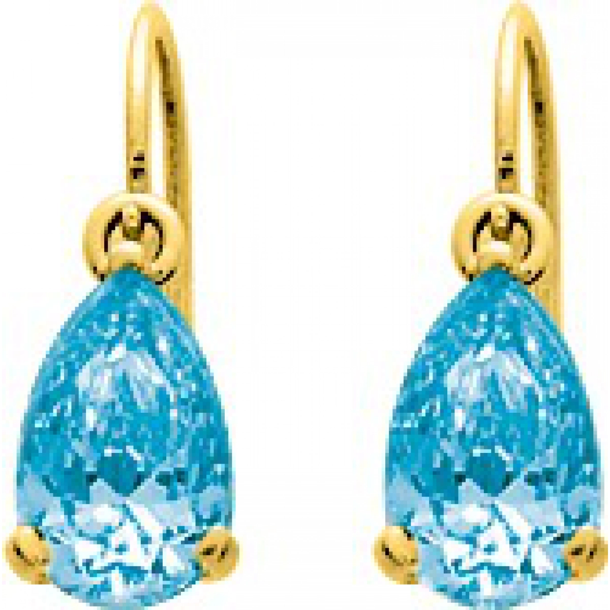 Earrings pair w. tr.Blue Top 18K YG  Lua Blanca  8399.1T.0