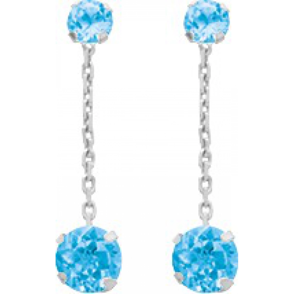 Earrings pair w. tr.Blue Top 18K WG  Lua Blanca  8377GT.0