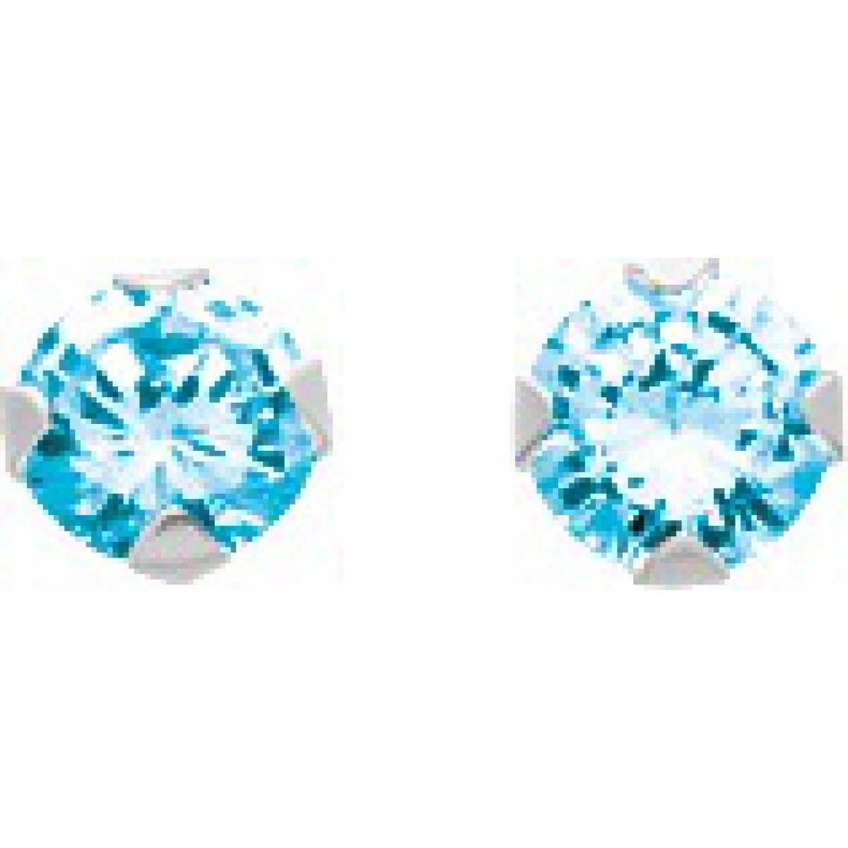 Earrings pair w. tr.Blue Top 5MM 18K WG  Lua Blanca  8035.5GT.0