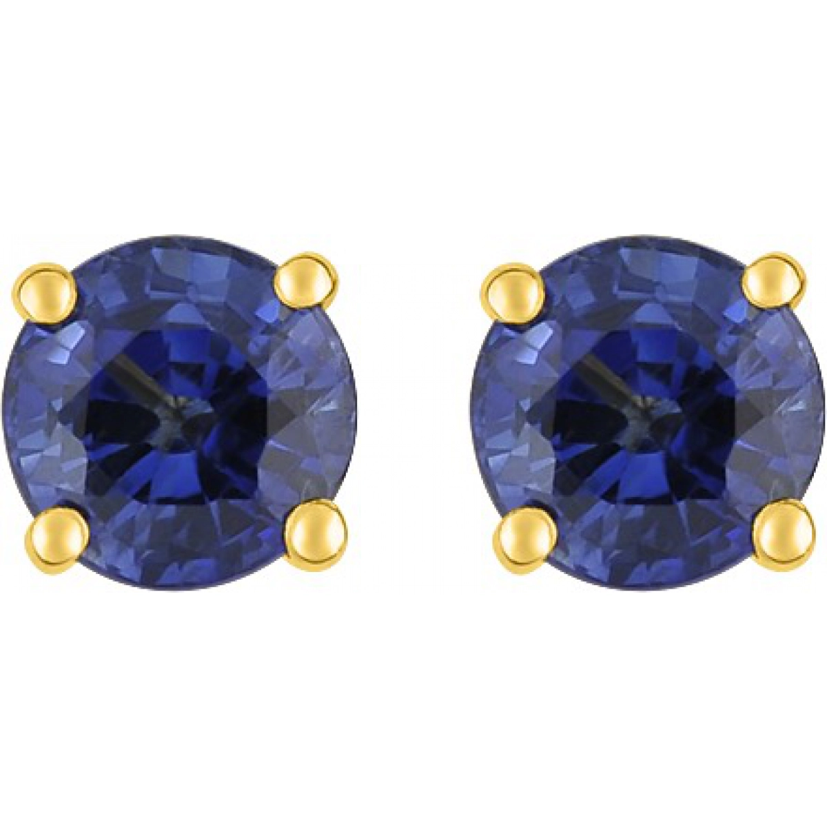 Earrings pair w. sapphire 18K YG  Lua Blanca  GW204JS.0
