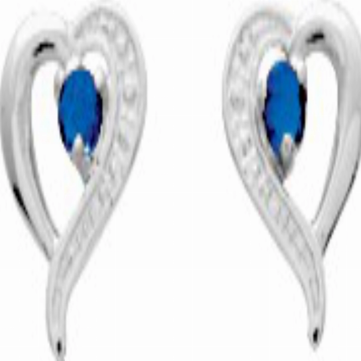 Earrings pair w. sapphire 18K WG  Lua Blanca  2.077.S1.0