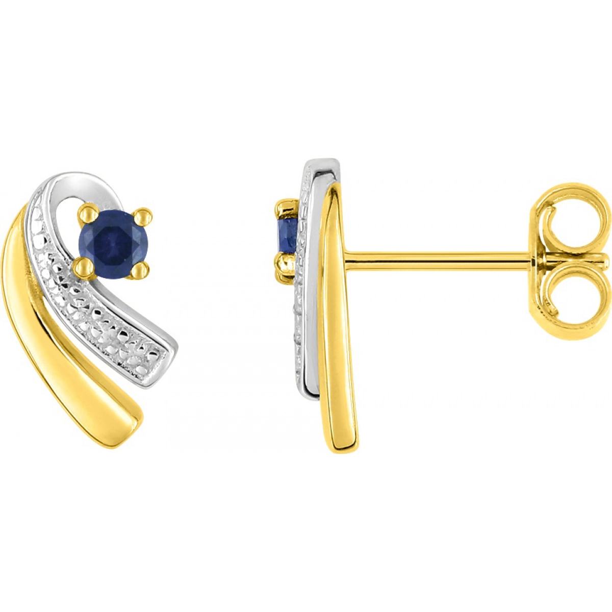 Earrings pair w. sapphire rhod 18K YG  Lua Blanca  2.7130.S3.0