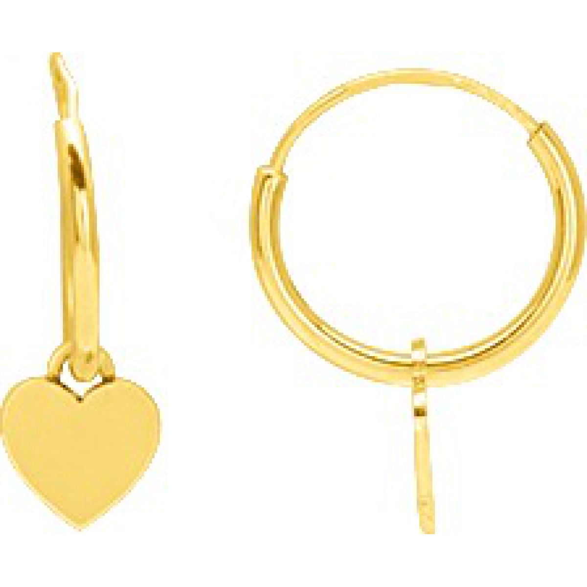 Earrings pair 'heart' 9K YG Lua Blanca  9K2651105.0