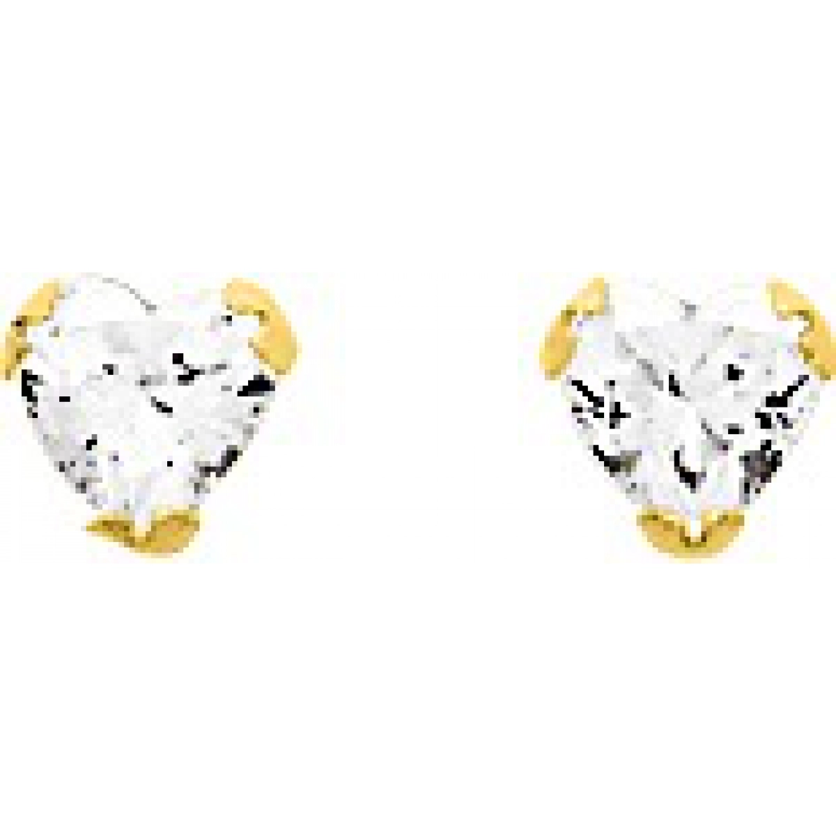 Earrings pair 'heart' w. cz 18K YG  Lua Blanca  8040.4Z.0