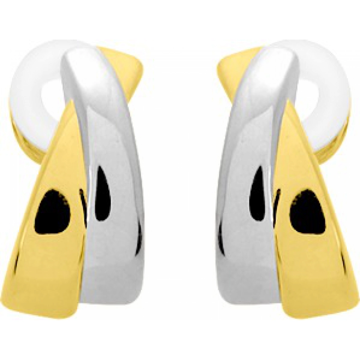 Earrings pair electroformed rh18K YG  Lua Blanca  9533JG.0