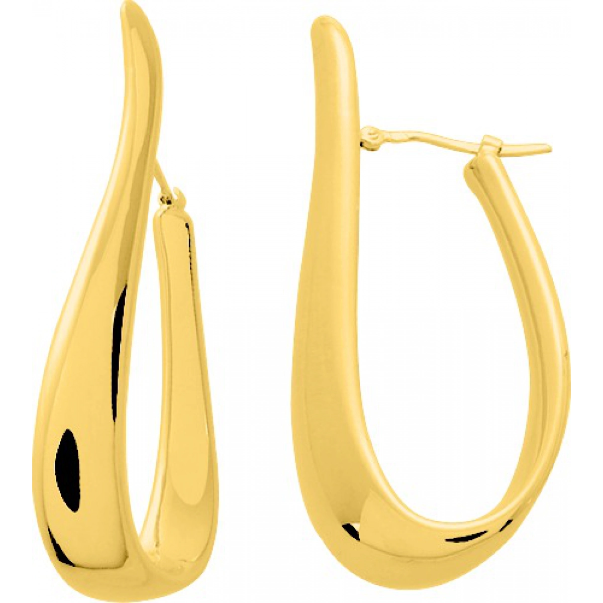 Earrings pair electroformed gold plated Brass  Lua Blanca  135550.0