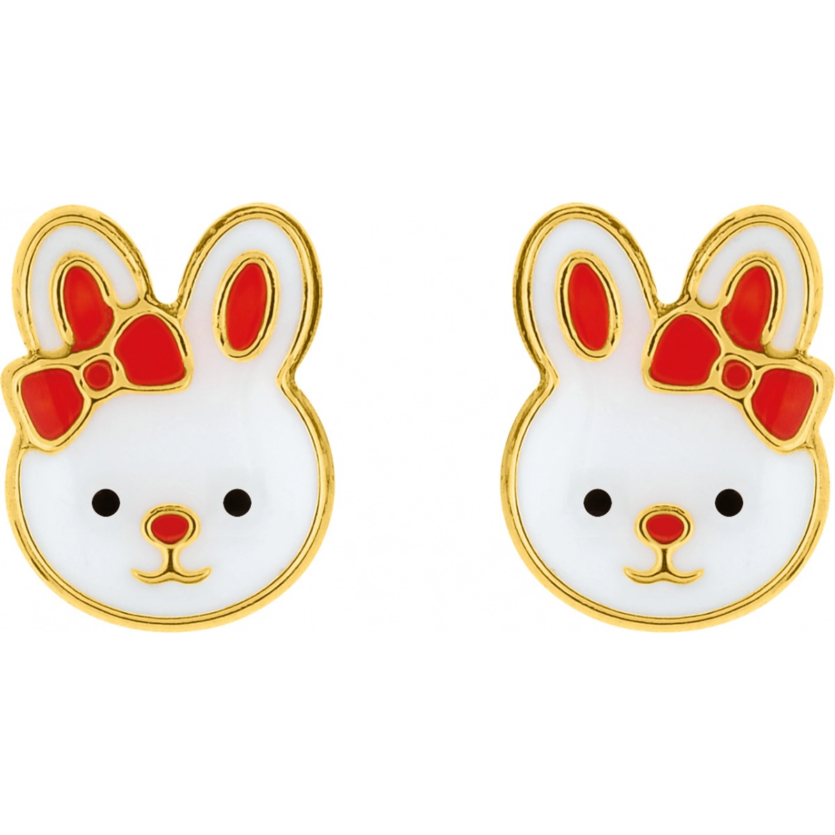 Earrings pair laquered 9K YG  Lua Blanca  S12.28007.0