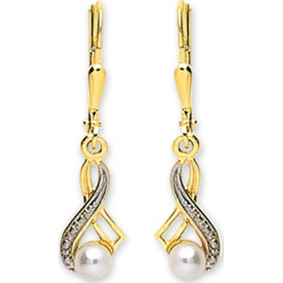 Earrings pair cult FW pearl 9K YG rhod  Lua Blanca  293033.P3.0