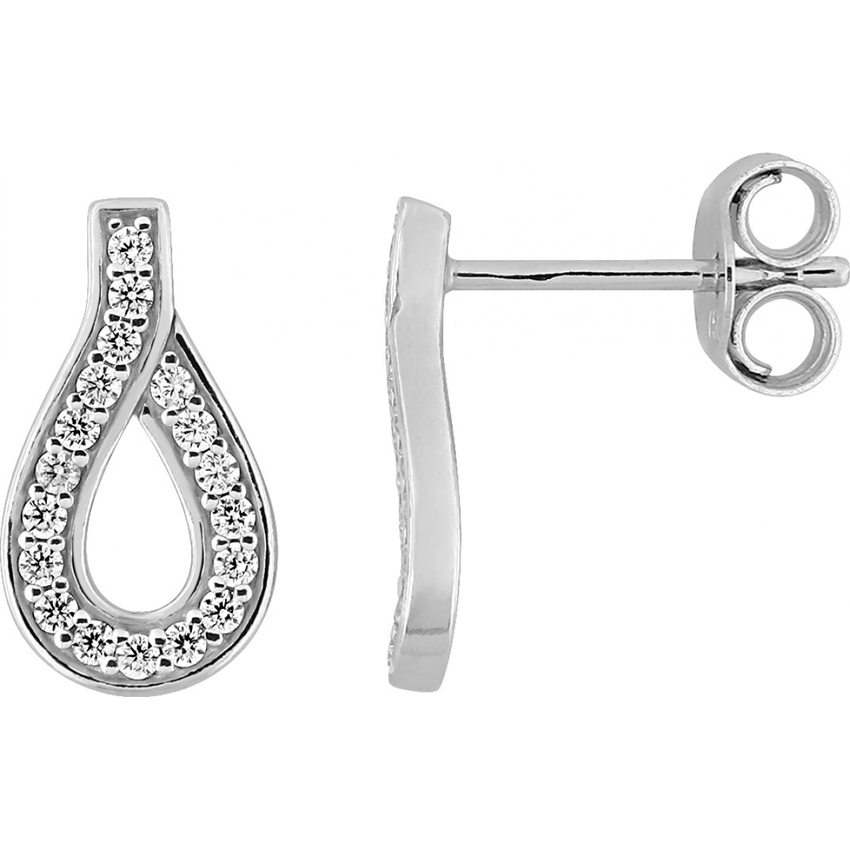 rh925 Silver earrings pair with cz Lua Blanca  458111.9 
