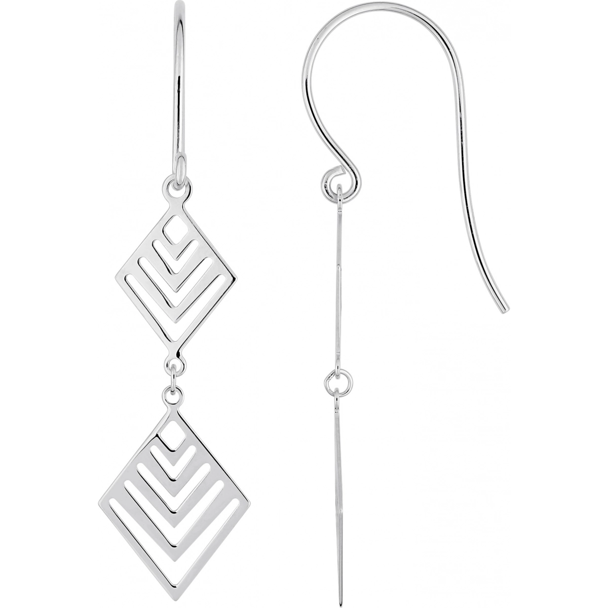 Earrings pair rh925 Silver Lua Blanca  458372 