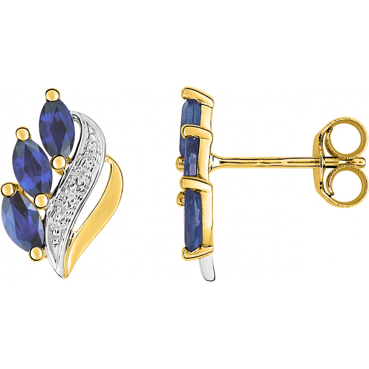 Earrings pair sapphire 18K WG Lua Blanca  30SJ68IA 