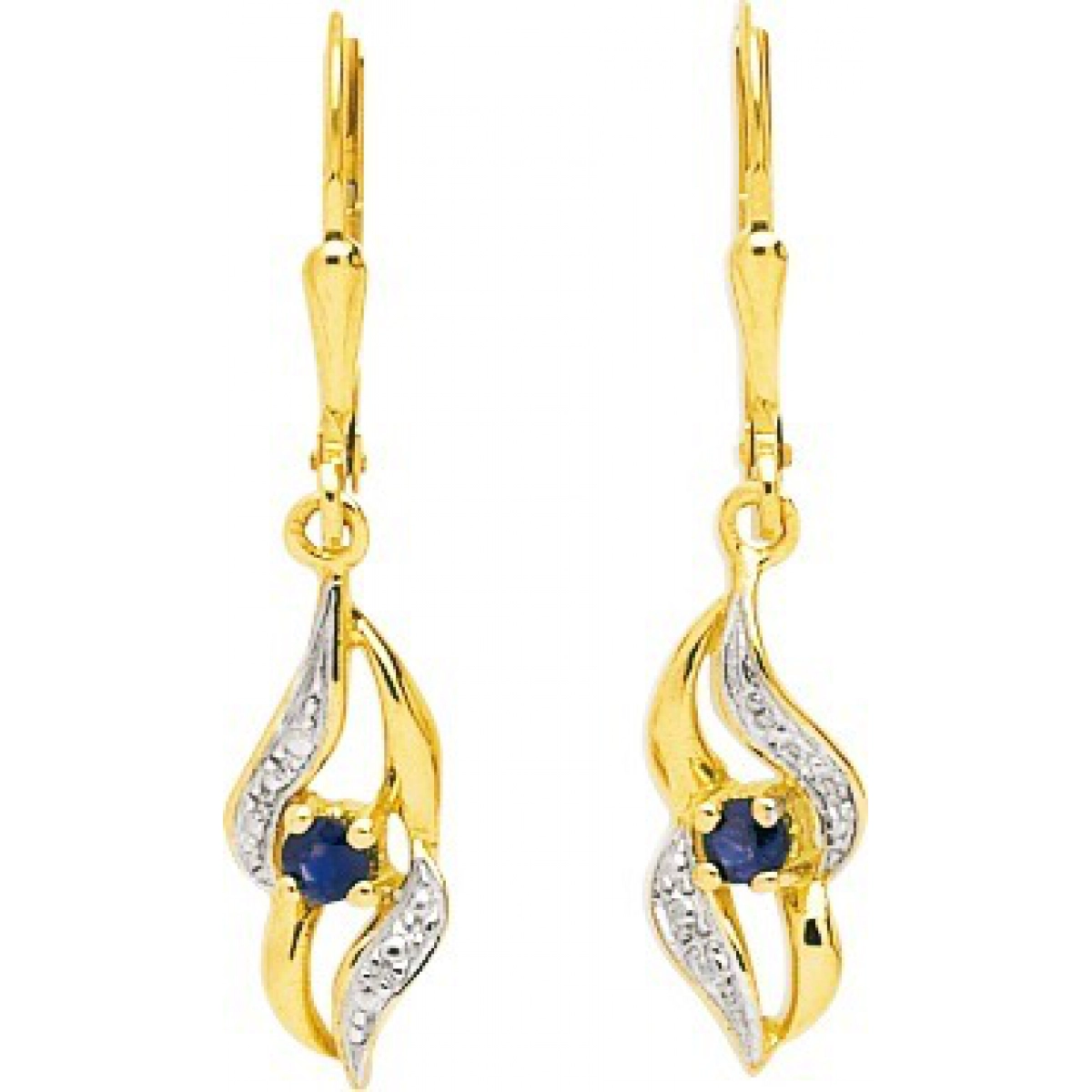 Earrings pair Sapphire 9K YG  Lua Blanca  293035.S3.0