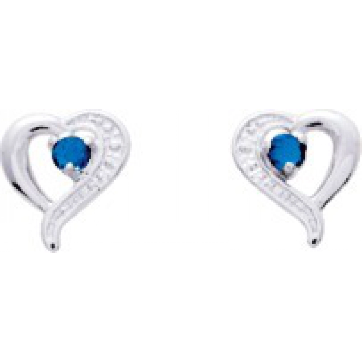 Earrings pair Sapphire 9K WG  Lua Blanca  29077.S1.0