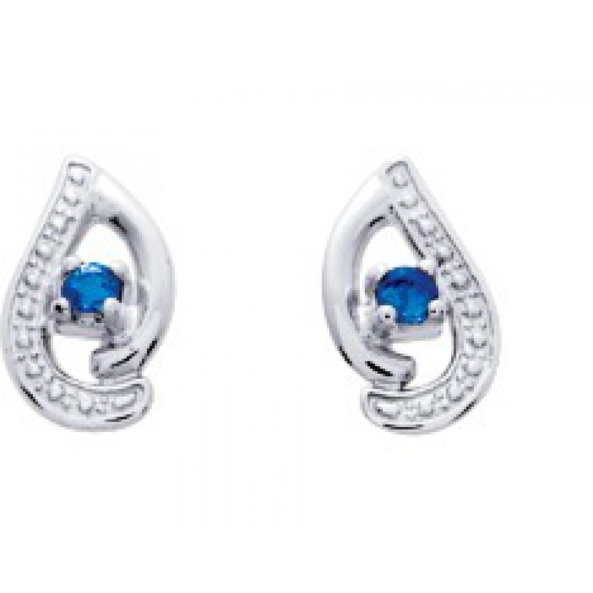 Earrings pair Sapphire 9K WG  Lua Blanca  29078.S1.0