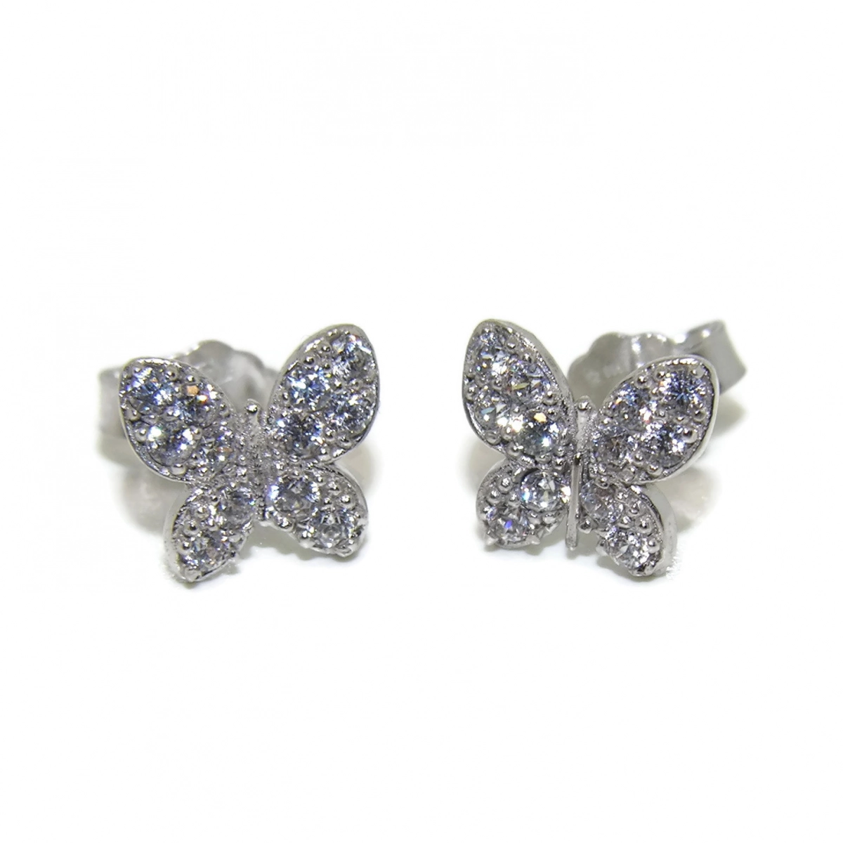 EARRINGS OF WHITE GOLD OF 18KTES WITH 24 ZIRCONS NEVER SAY NEVER