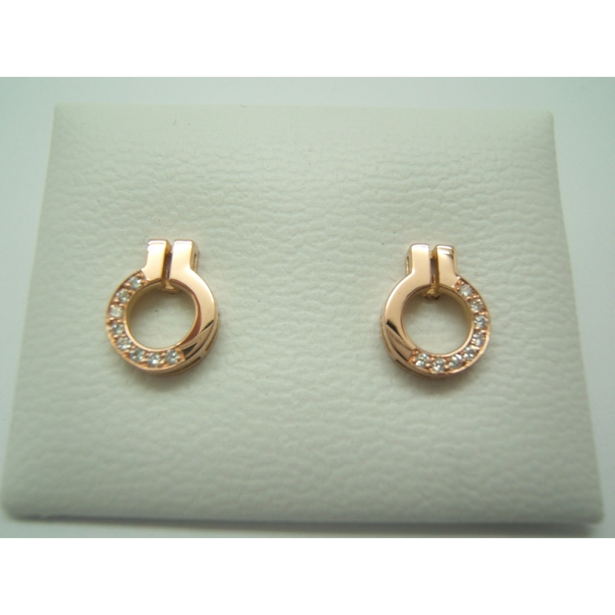 EARRINGS PINK GOLD AND DIAMONDS B-79