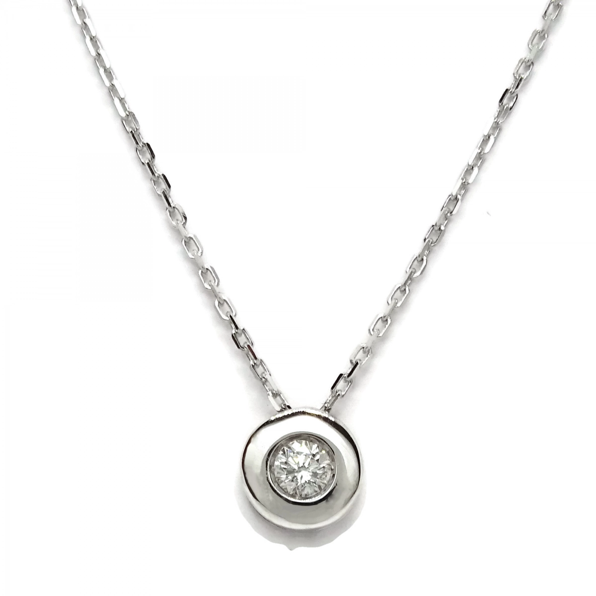 NECKLACE WITH A DIAMOND OF 0.10 CTS AND WHITE GOLD 18KTES.40CM NEVER SAY NEVER