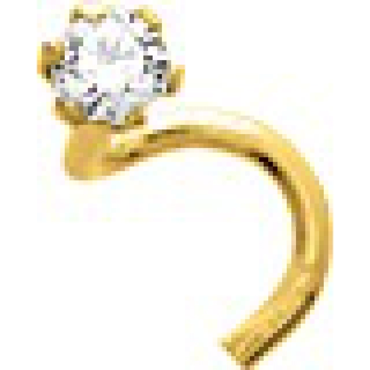 Nariz piercing com diamante 0.03ct GH P1 P2 18Kt Ouro amarelo 8956B Lua blanca 8956B.0