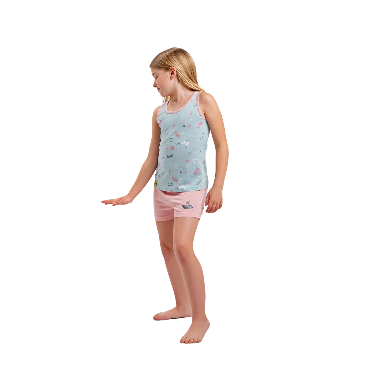 Pijama de tirantes y cuello redondo Munich DH1200 niña Talla: 10 AÑOS Color: Multicolor DH1200.10 AÑOS