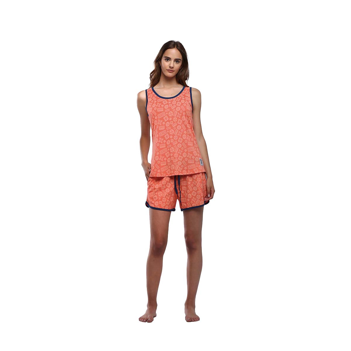 Pijama Fun de camiseta tirantes y pantalón corto Munich UH0400 mujer Talla: XL Color: Multicolor