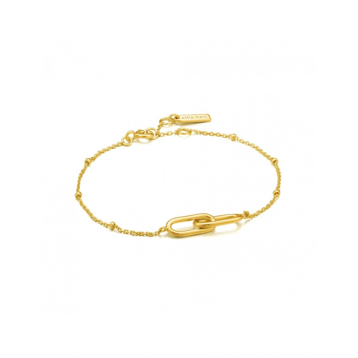 Pulsera Ania Haie Gold Beaded Chain Link B021-01G Plata de Ley 16170002