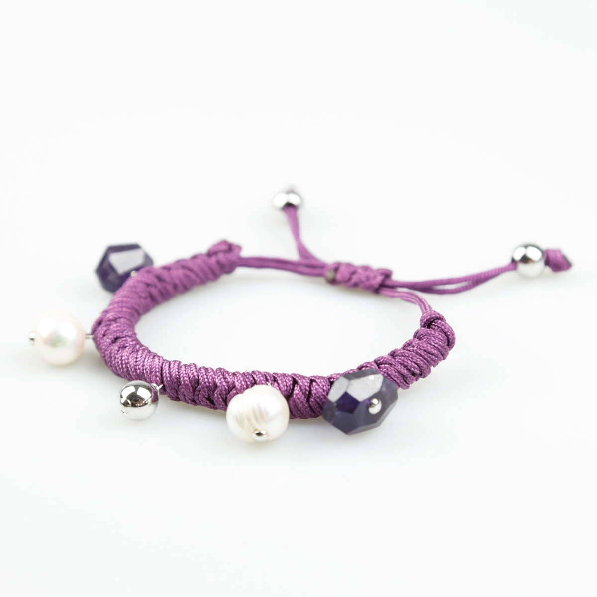 BRACELET KNOTTED PURPLE WITH CHARMS BUFPU52B PATRICIA GARCIA