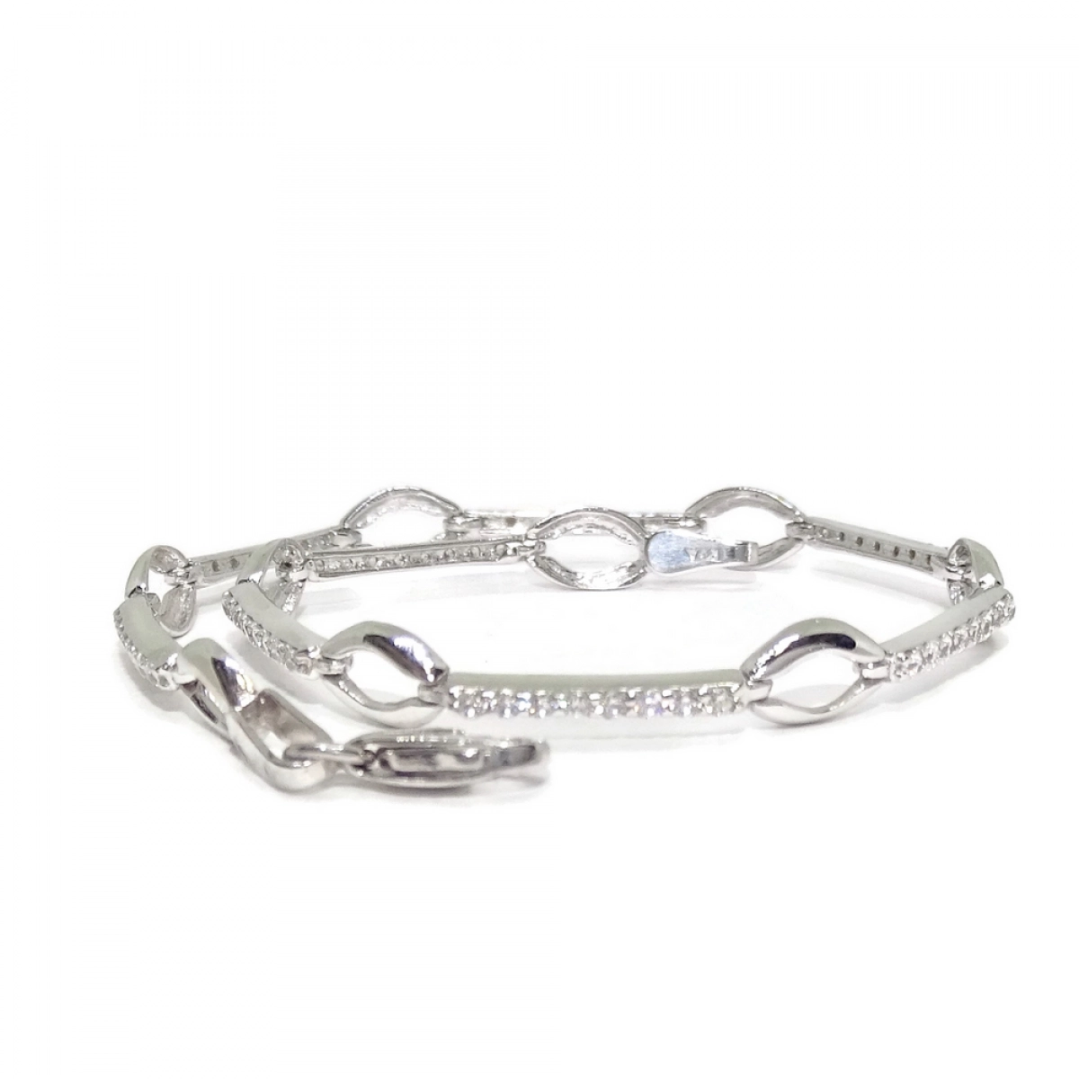 BRACELET IN 18K WHITE GOLD FOR WOMEN WITH ZIRCONS OF THE HIGHEST QUALITY AND 9 �VALUE NEVER SAY NEVER