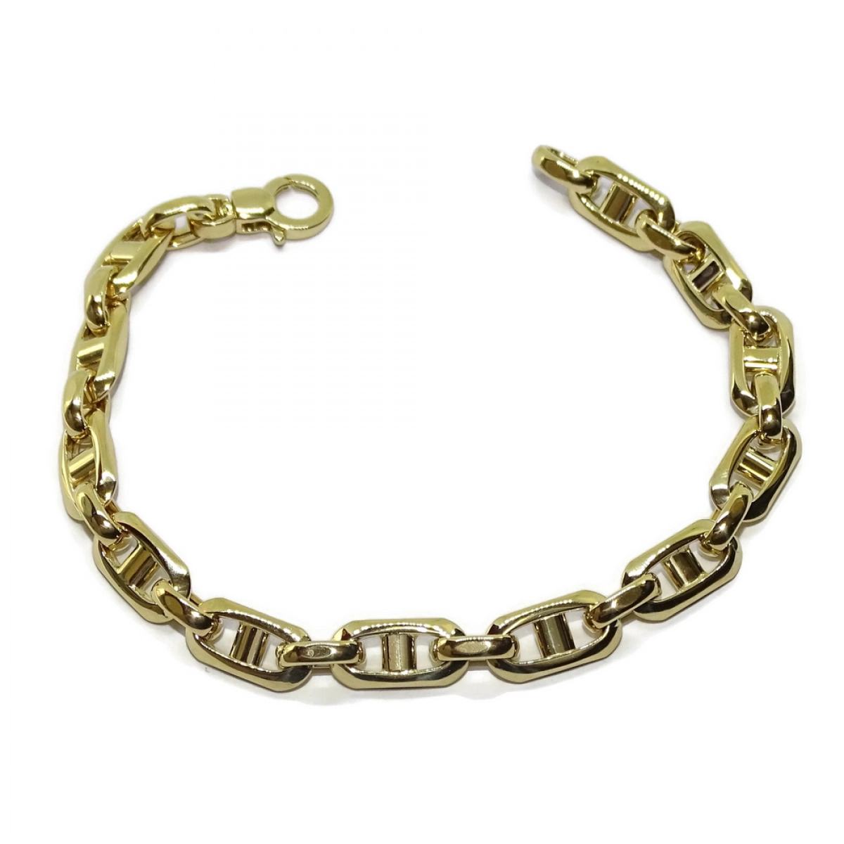 BRACELET ULSERA OF 18K YELLOW GOLD FOR MAN MODEL FORCED WITH BAR VERY LARGE, HOLLOW, 21.50 CM NEVER SAY NEVER