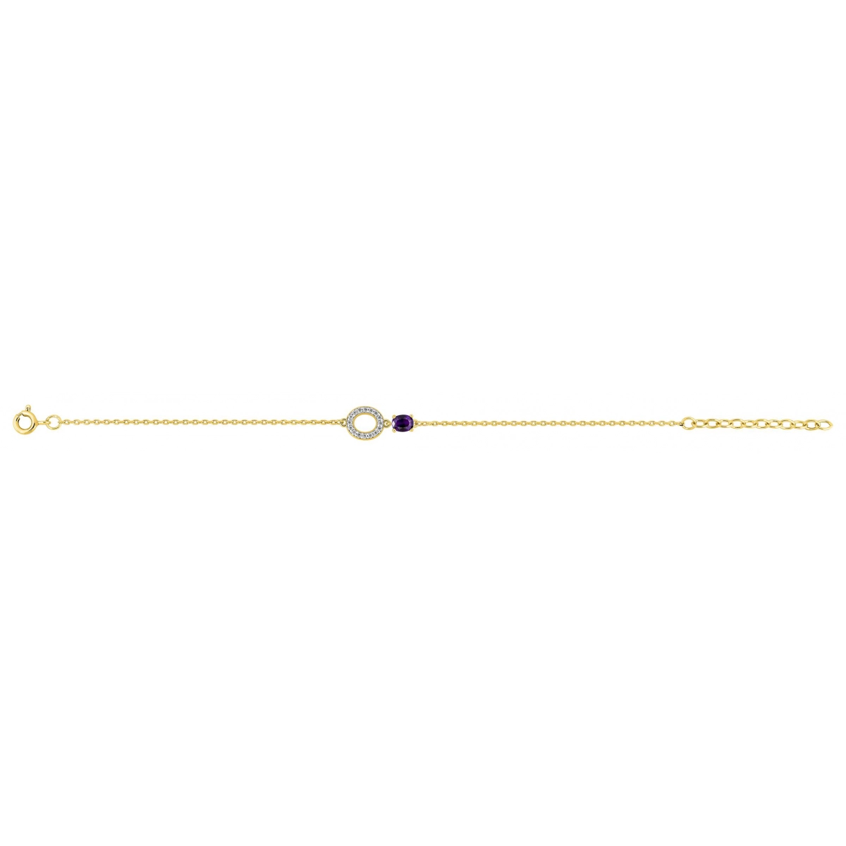 Pulsera oz.violet+blc chapado en oro rh Lua Blanca 256911.5.0