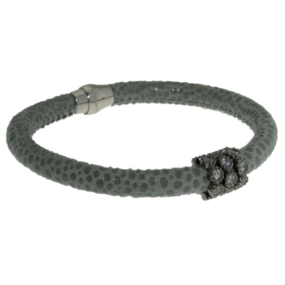 Peau de bracelet gris avec des pierres BRB47-5 LUCA LORENZINI