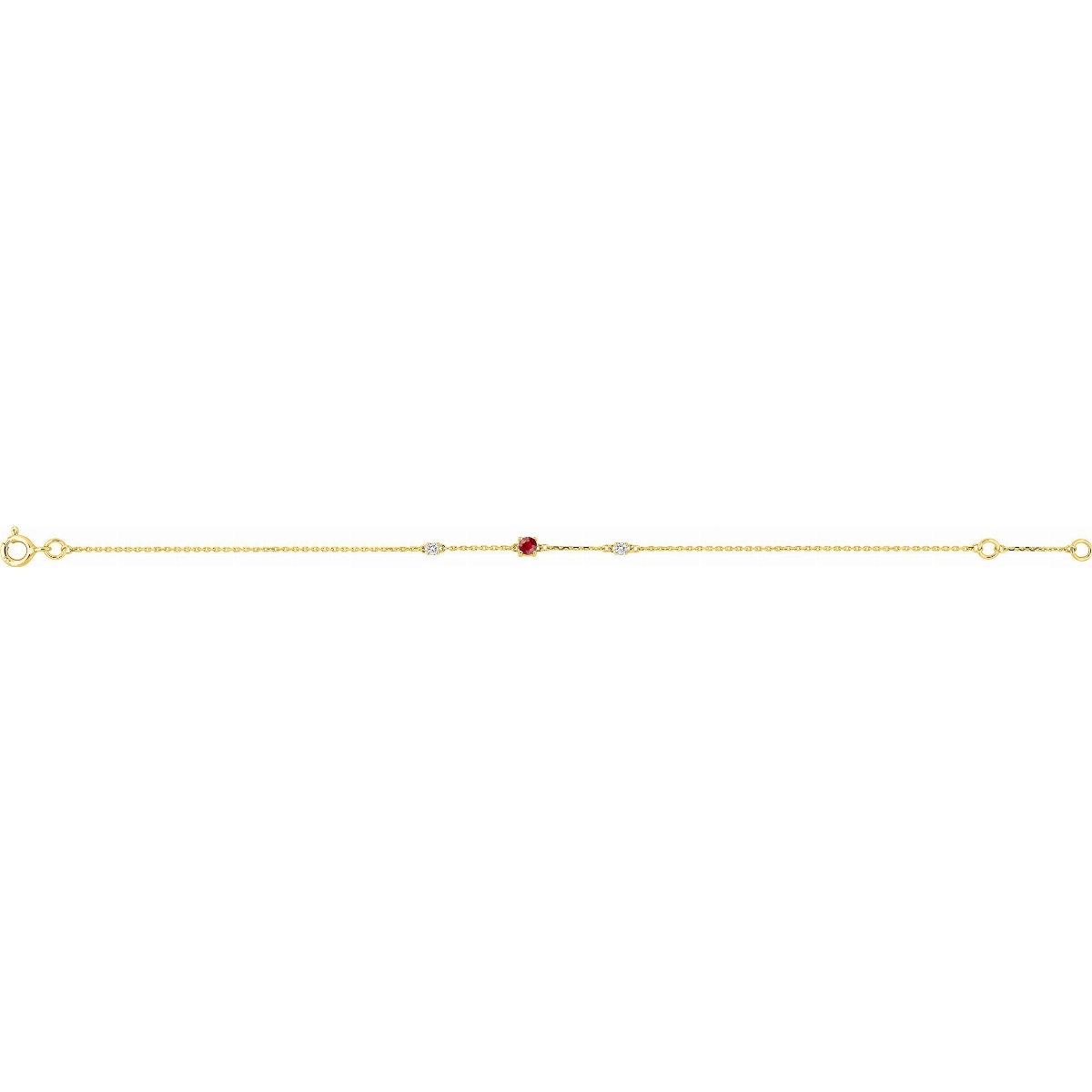 Pulsera rubí circonita  oro amarillo 18kt Lua Blanca 5.0698.Z9.0