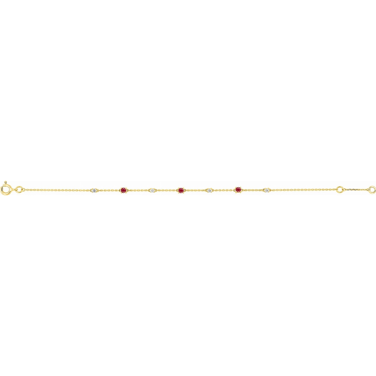 Pulsera rubí circonita  oro amarillo 18kt Lua Blanca 5.0699.Z9.0