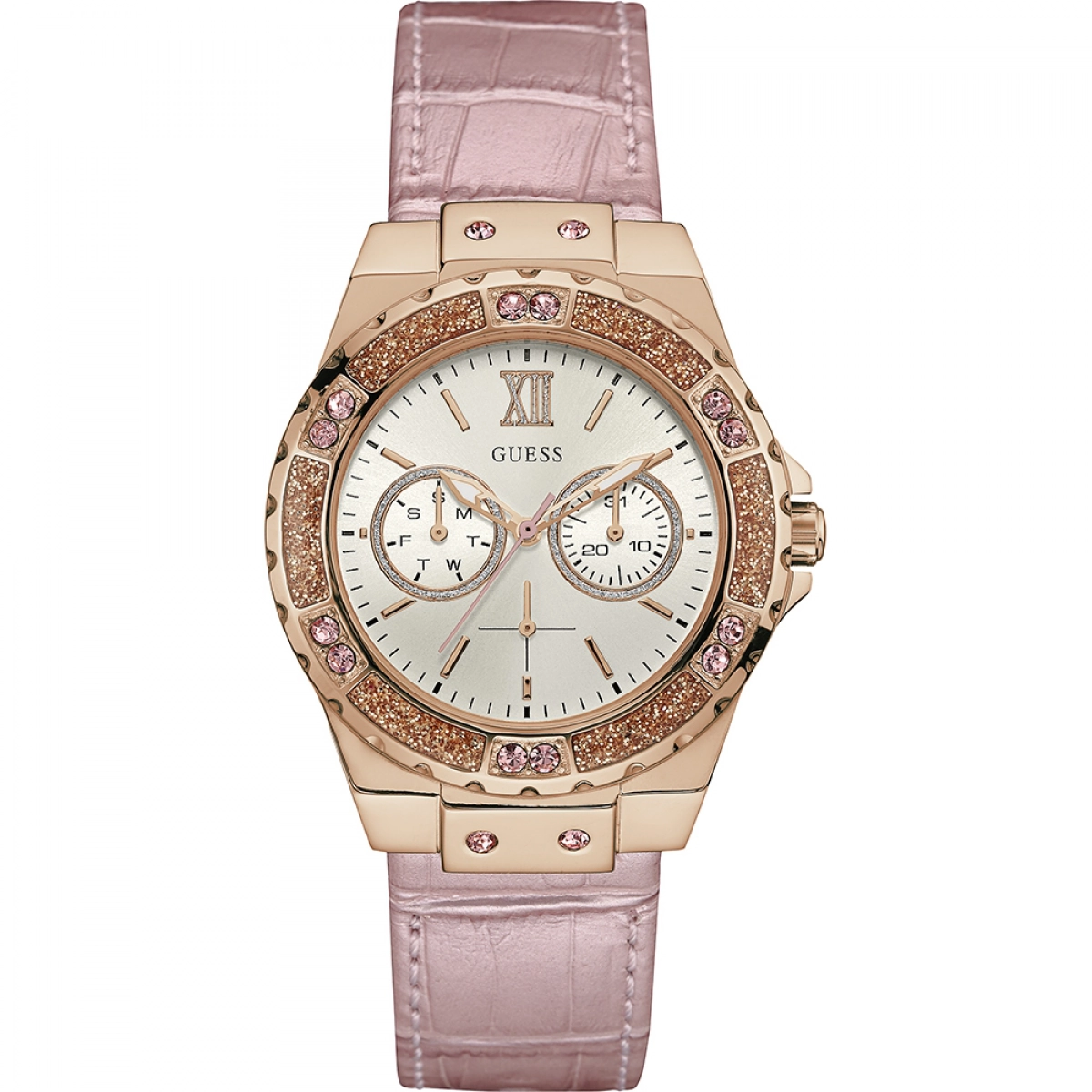 W0775L3 GUESS WATCH WOMAN WITH PEDRERY BEZEL