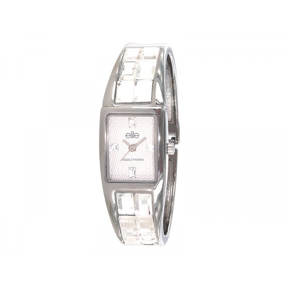 Watch elite steel and crystals E53104-201