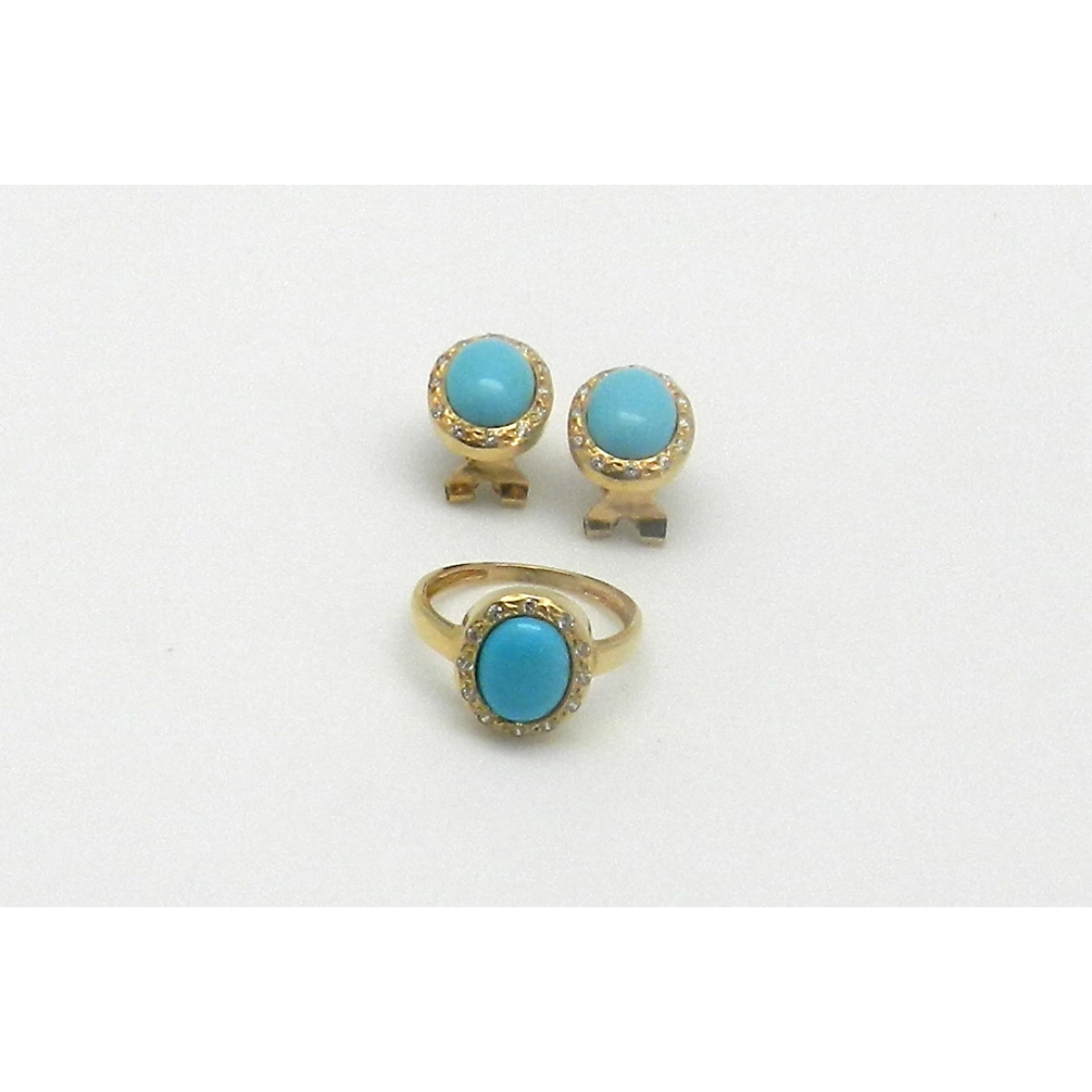 Combined set of EARRINGS and ring