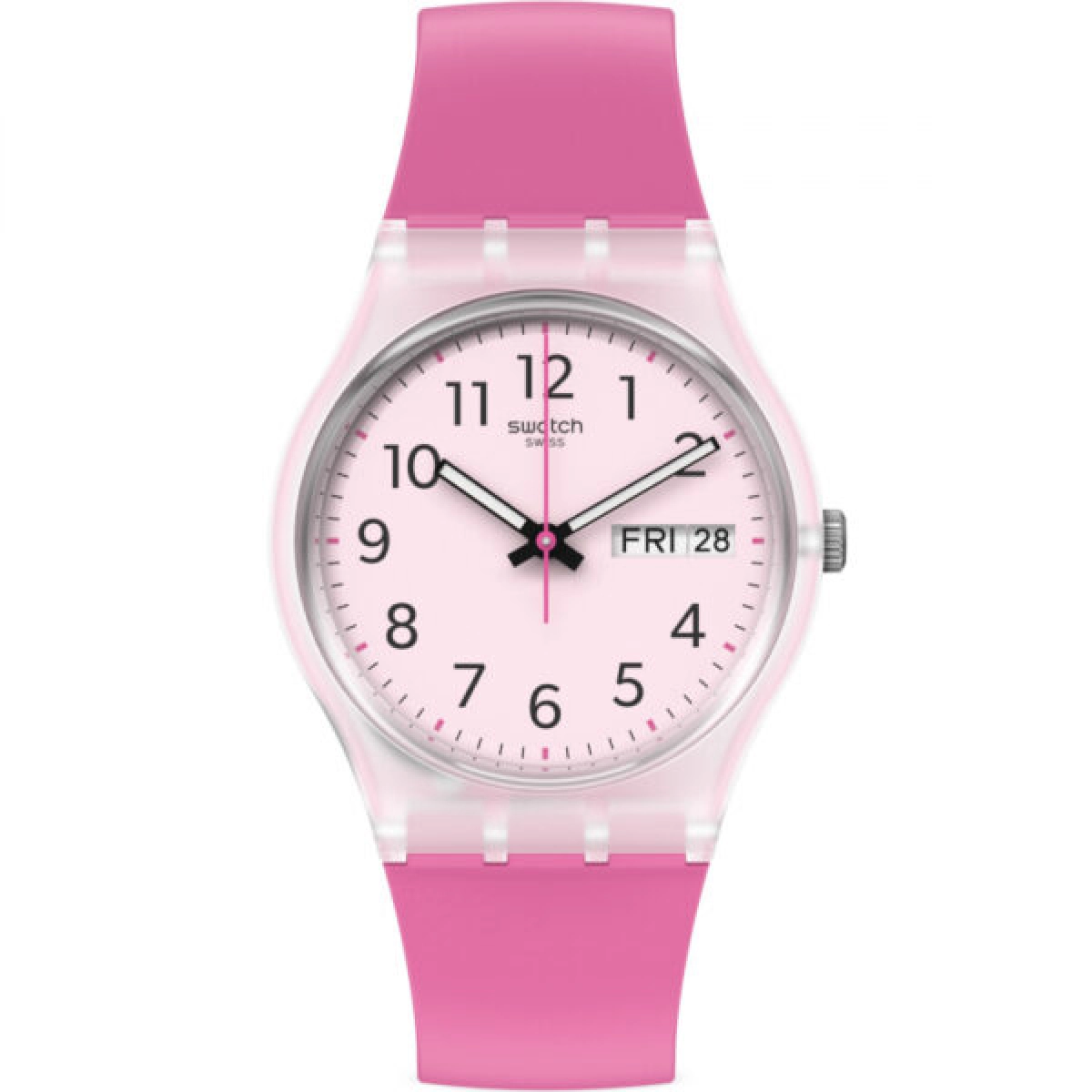 Reloj rosa rinse repeat pink ge724 Swatch