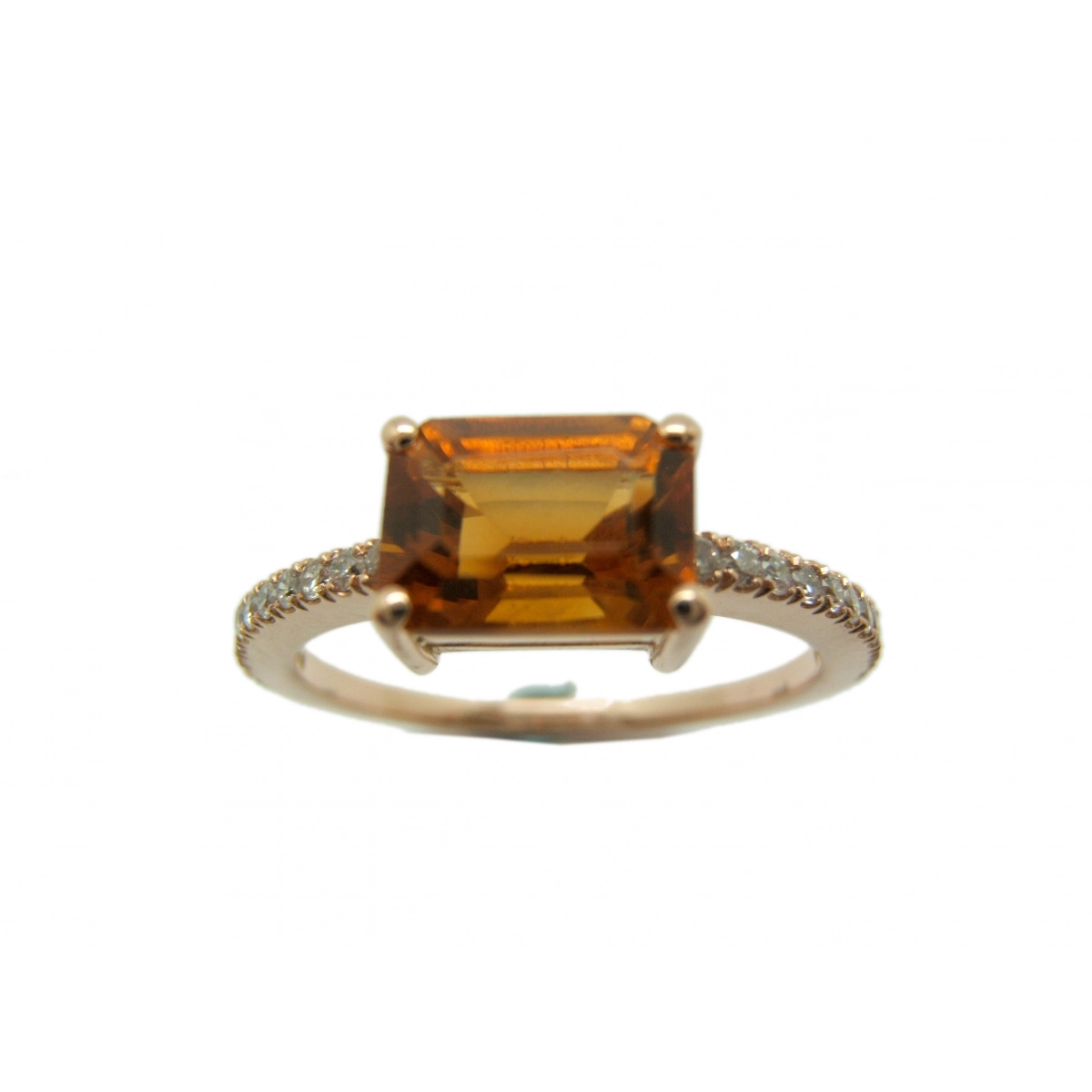 COLLAR RING, ROSE GOLD CITRINE AND DIAMONDS-415 B-79 A-415